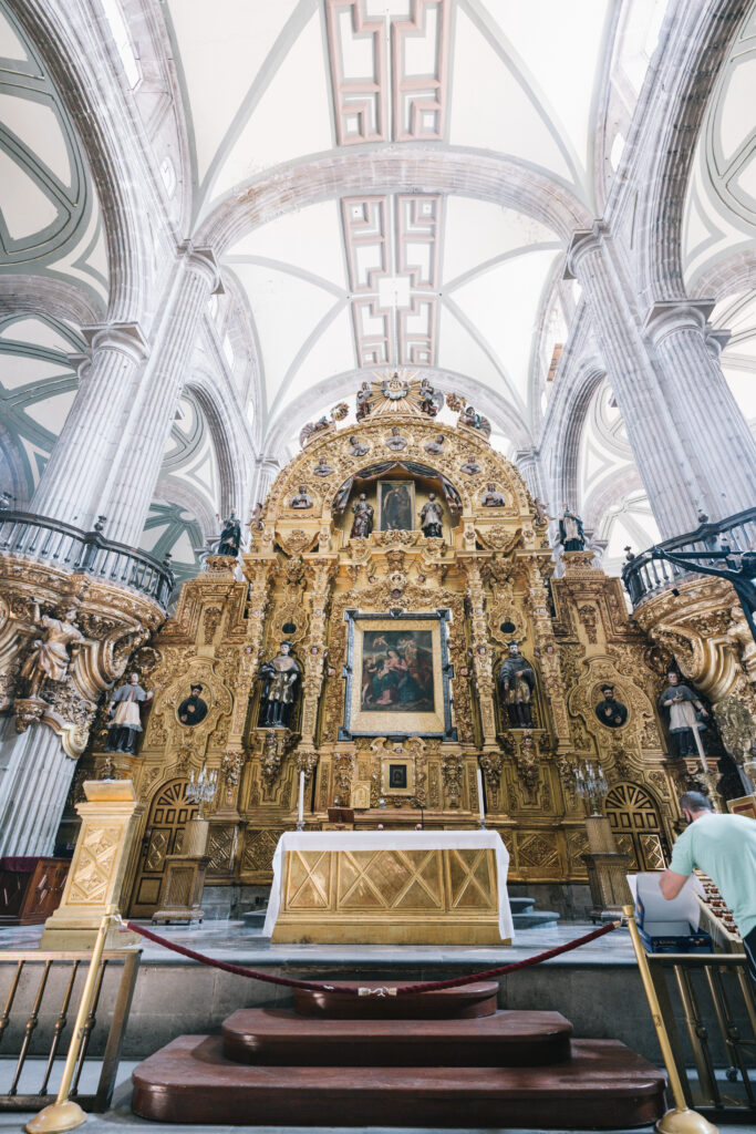 Dominating Zócalo Square is the awe-inspiring Metropolitan Cathedral, a majestic structure that stands as a testament to centuries of religious and cultural history. 