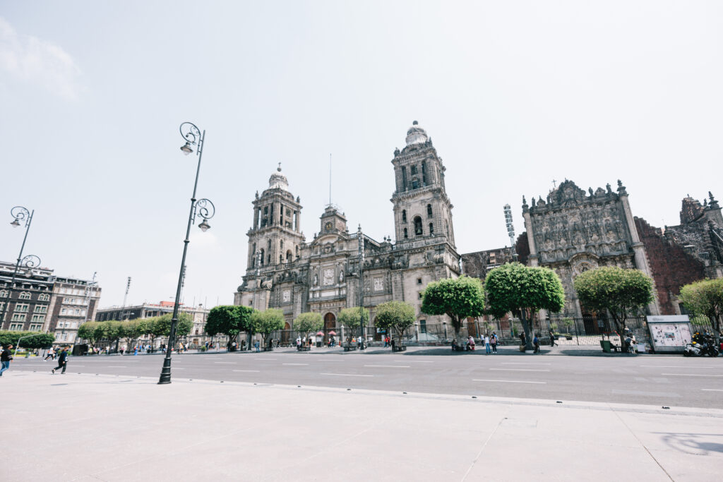 Dominating Zócalo Square is the awe-inspiring Metropolitan Cathedral, a majestic structure that stands as a testament to centuries of religious and cultural history. 